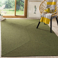 Safavieh Braided Brd315A Green Solid Color Area Rug