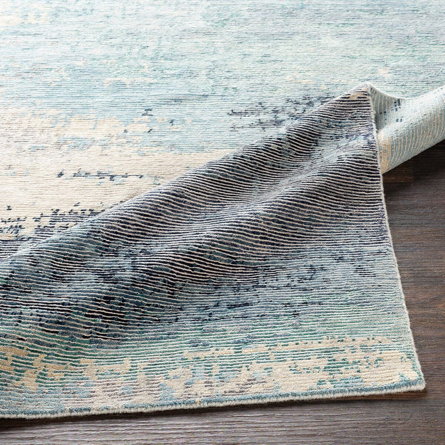 Surya Baranof Brf-1000 Aqua, Ivory, Tan, Charcoal, Teal Rugs.