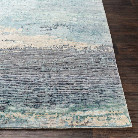 Surya Baranof Brf-1000 Aqua, Ivory, Tan, Charcoal, Teal Rugs.