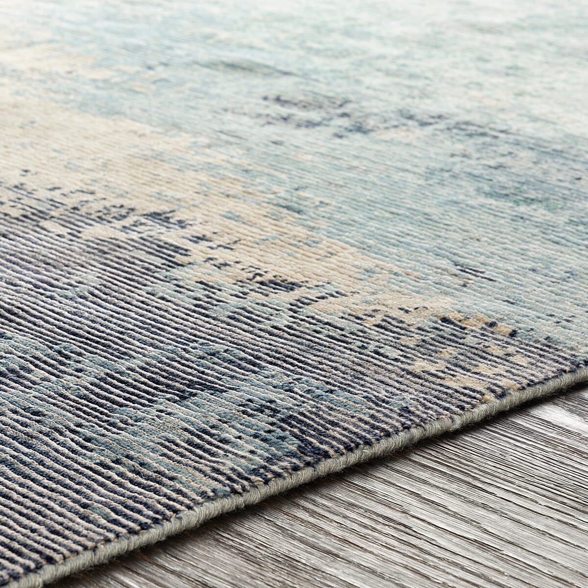 Surya Baranof Brf-1000 Aqua, Ivory, Tan, Charcoal, Teal Rugs.