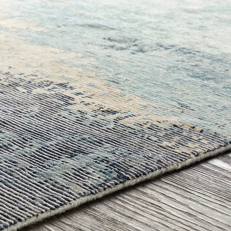 Surya Baranof Brf-1000 Aqua, Ivory, Tan, Charcoal, Teal Rugs.