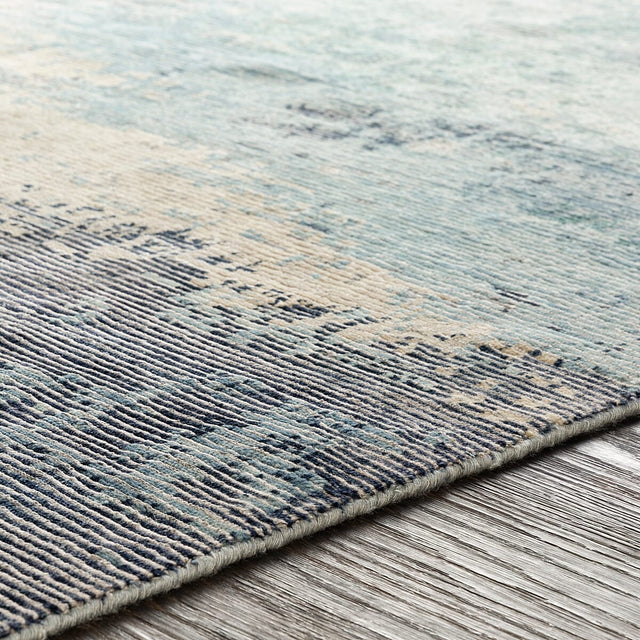 Surya Baranof Brf-1000 Aqua, Ivory, Tan, Charcoal, Teal Rugs.