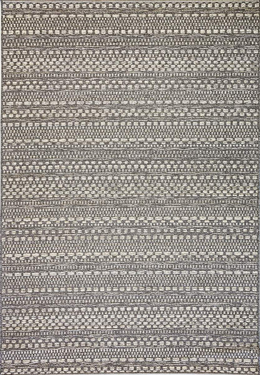 Dynamic Brighton 8570 Light Grey Striped Area Rug