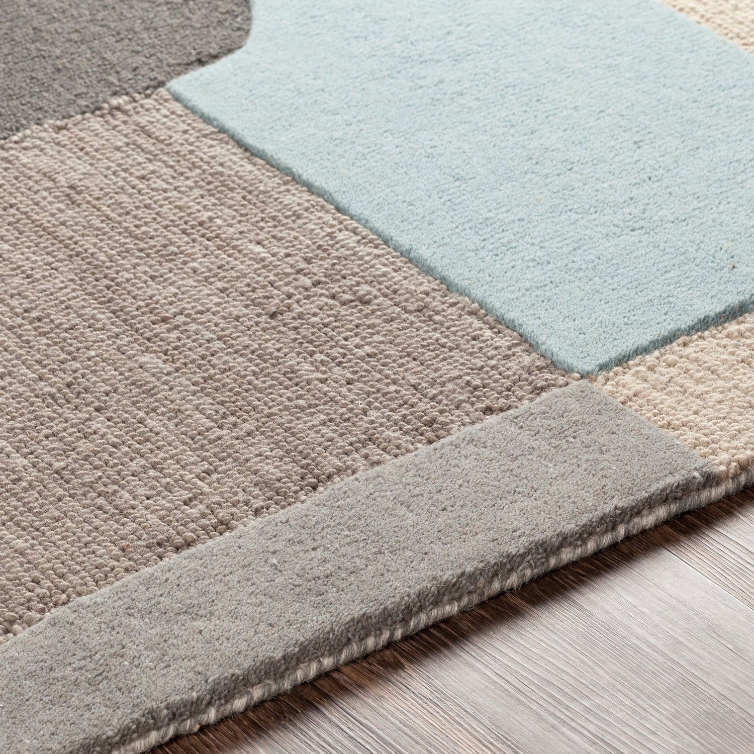 Surya Brooklyn Bro-2300 Bright Yellow, Taupe, Khaki, Charcoal Rugs.