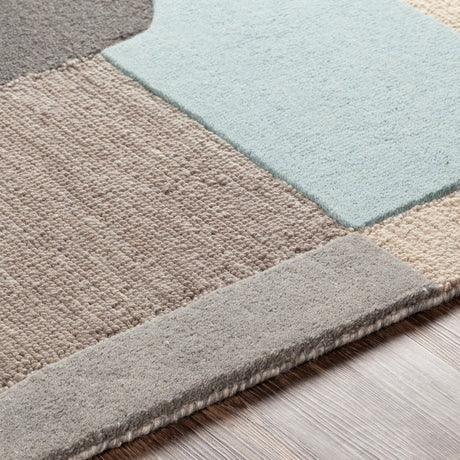 Surya Brooklyn Bro-2300 Bright Yellow, Taupe, Khaki, Charcoal Rugs.