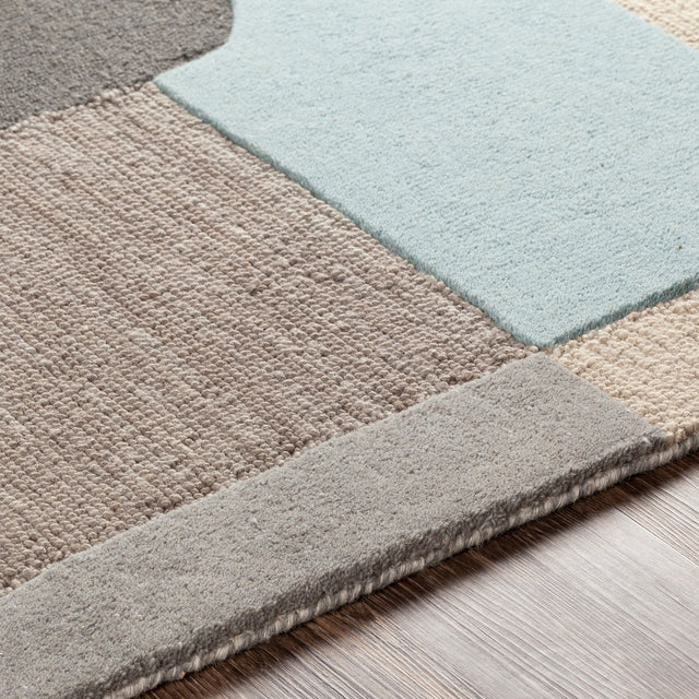 Surya Brooklyn Bro-2300 Bright Yellow, Taupe, Khaki, Charcoal Rugs.