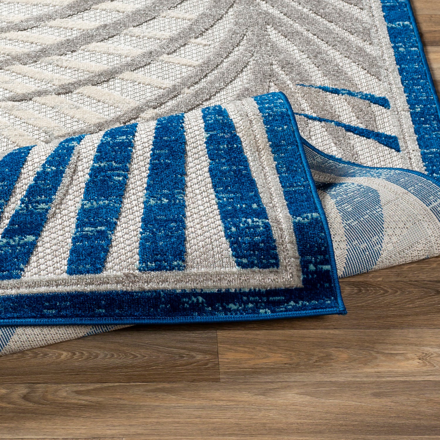 Surya Big Sur Bsr-2312 Dark Blue, Aqua, Taupe, Cream Rugs.