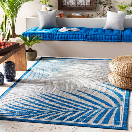 Surya Big Sur Bsr-2312 Dark Blue, Aqua, Taupe, Cream Rugs.