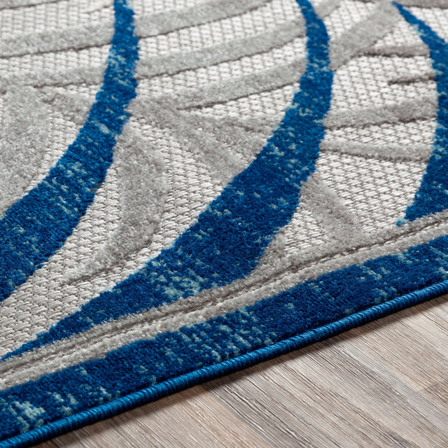Surya Big Sur Bsr-2312 Dark Blue, Aqua, Taupe, Cream Rugs.