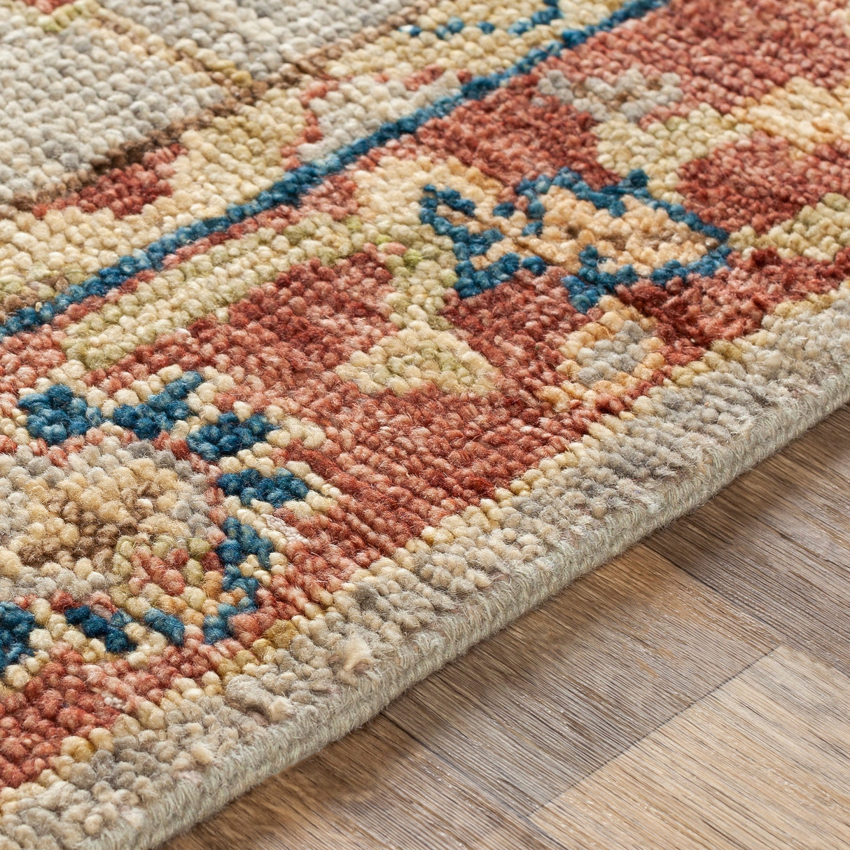 Surya Biscayne Bsy-2304 Bright Blue, Dark Green, Grass Green, Camel Rugs.