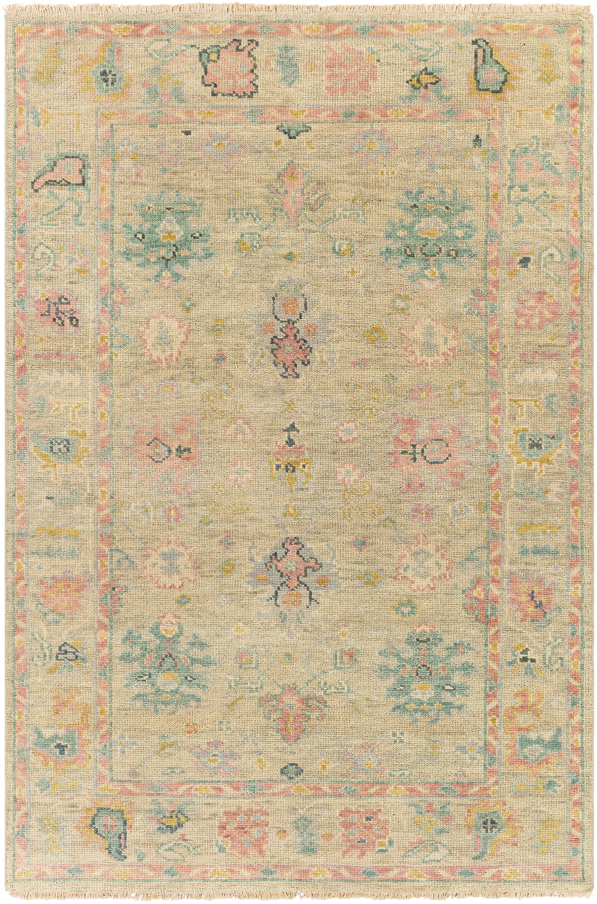 Surya Biscayne Bsy-2306 Rose, Camel, Khaki, Taupe Rugs.