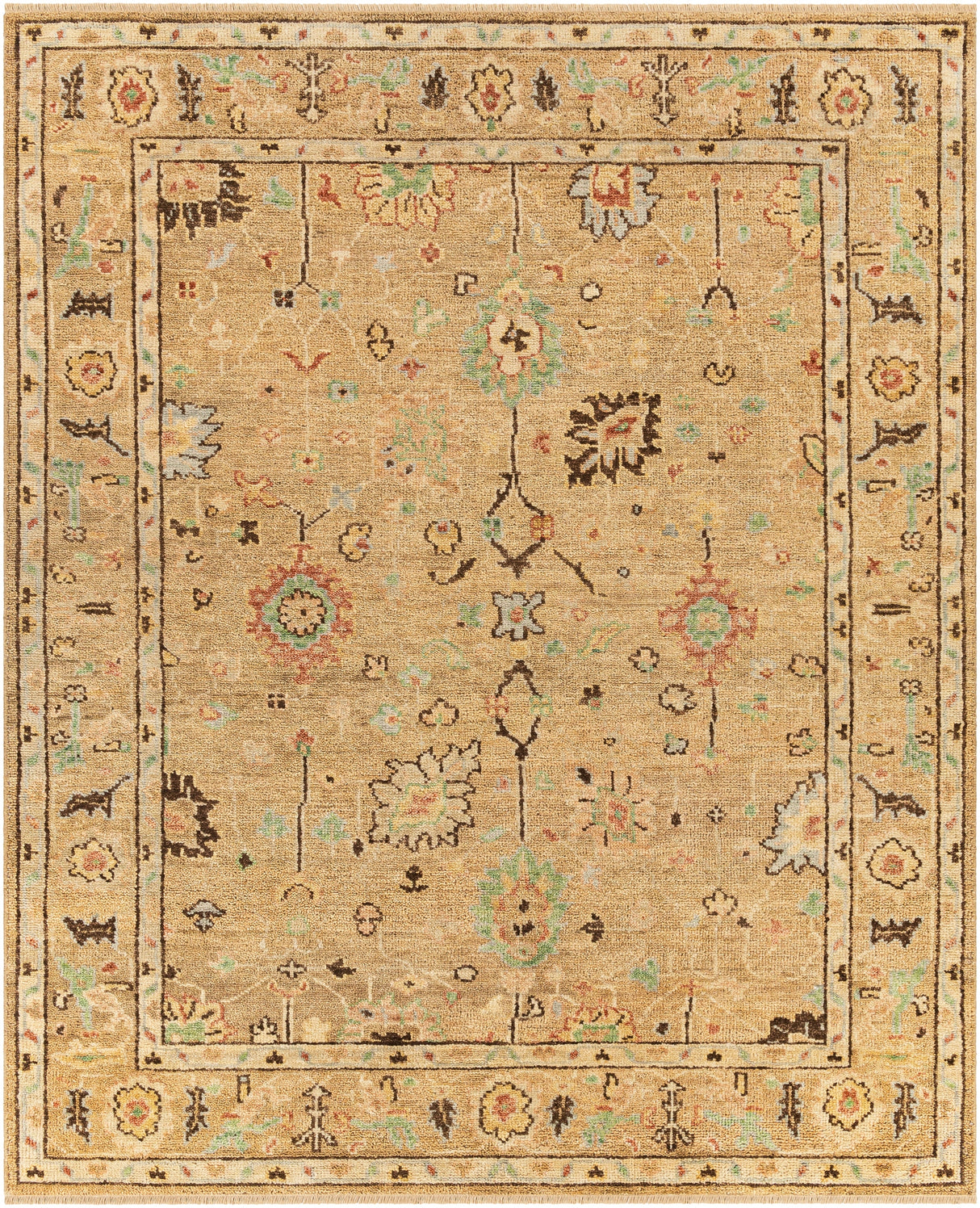 Surya Biscayne Bsy-2314 Khaki, Dark Brown, Butter, Rose Rugs.