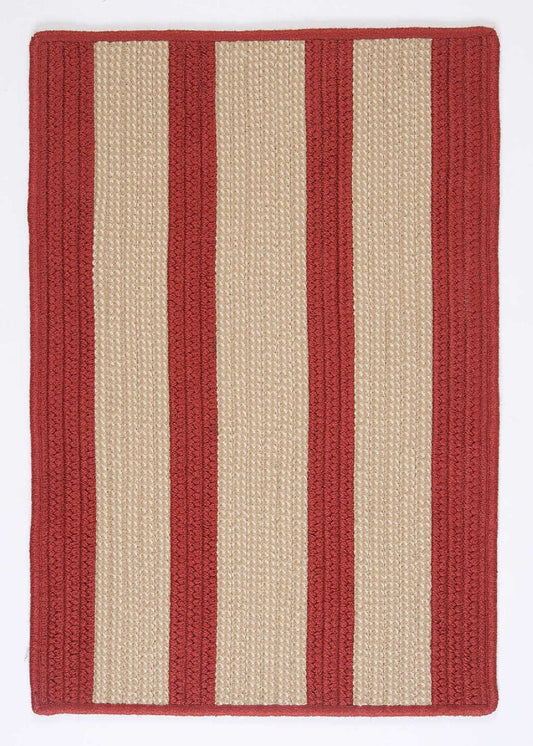 Colonial Mills Boat House Bt79 Rust Red / Red / Neutral Striped Area Rug
