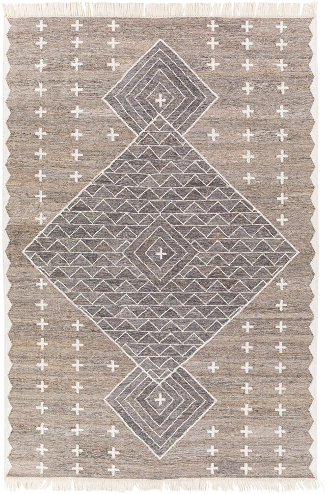 Surya Bursa Bur-2301 Taupe, Charcoal, Cream Rugs.