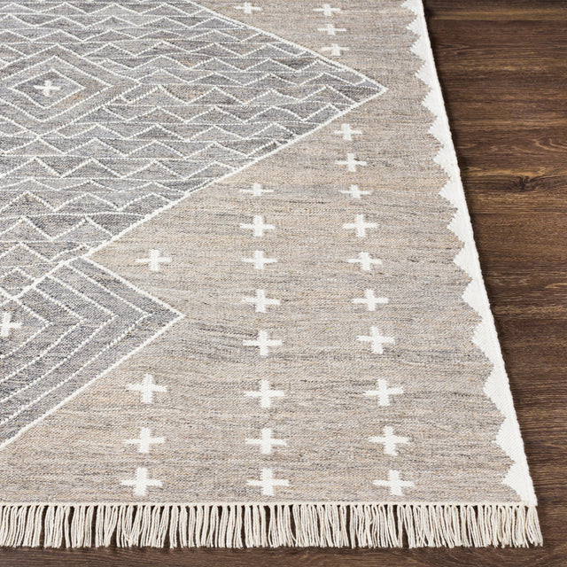 Surya Bursa Bur-2301 Taupe, Charcoal, Cream Rugs.