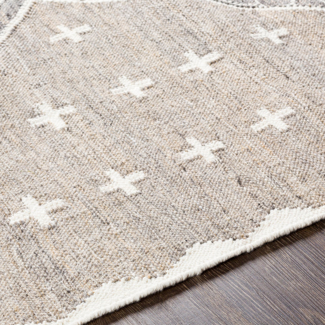 Surya Bursa Bur-2301 Taupe, Charcoal, Cream Rugs.