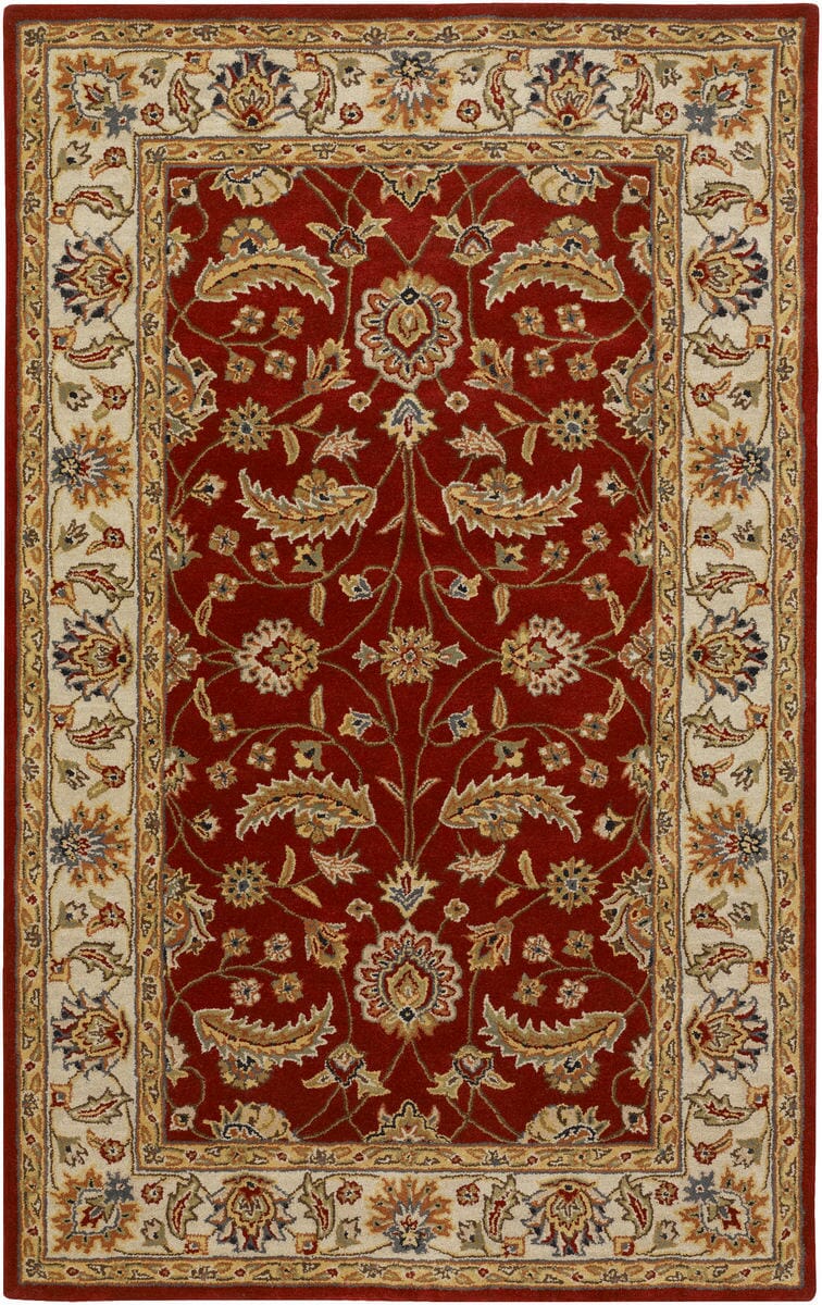 Surya Caesar cae-1022 Red / Ivory / Gold / Green Rugs.
