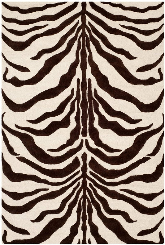 Safavieh Cambridge Cam709V Ivory / Brown Animal Prints /Images Area Rug