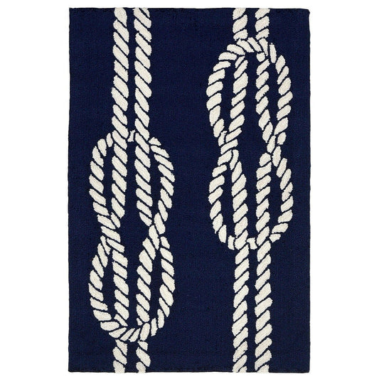 Liora Manne Capri Ropes 1636/33 Blue, White Coastal Area Rug