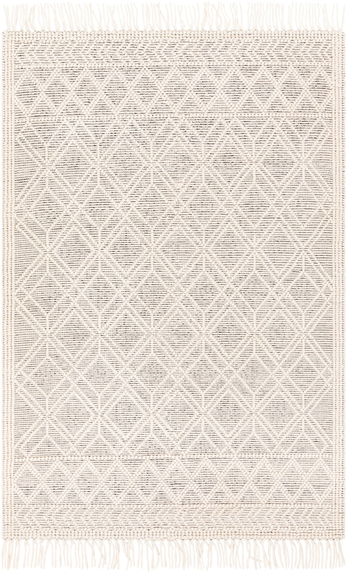 Surya Casa Decampo Cdc-2301 Ivory, Black Rug.