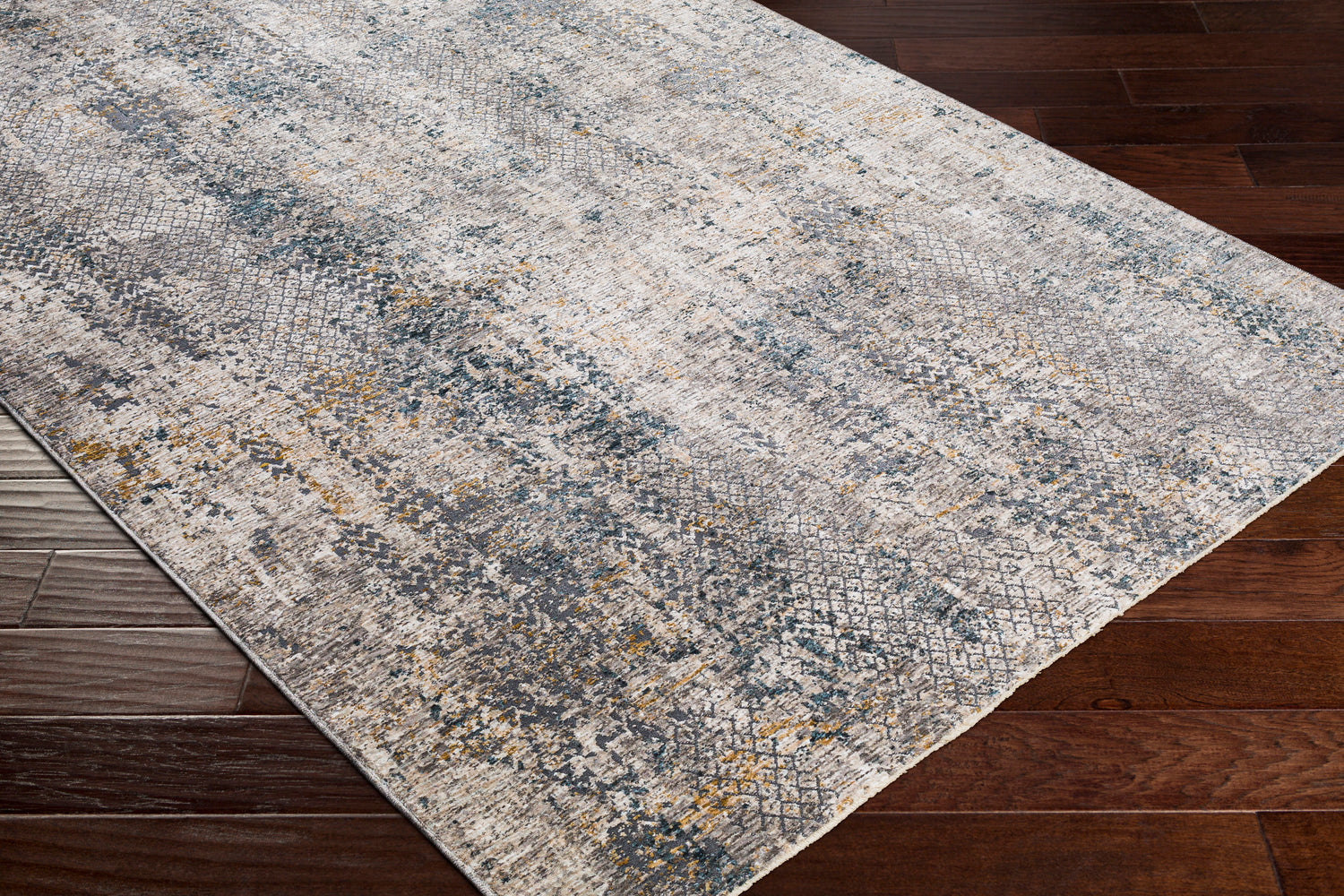 Surya Cardiff Cdf-2304 Medium Gray, Denim, Tan, Sky Blue Rugs.