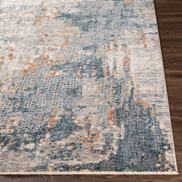 Surya Cardiff Cdf-2305 Medium Gray, Denim, Tan, Sky Blue Rugs.