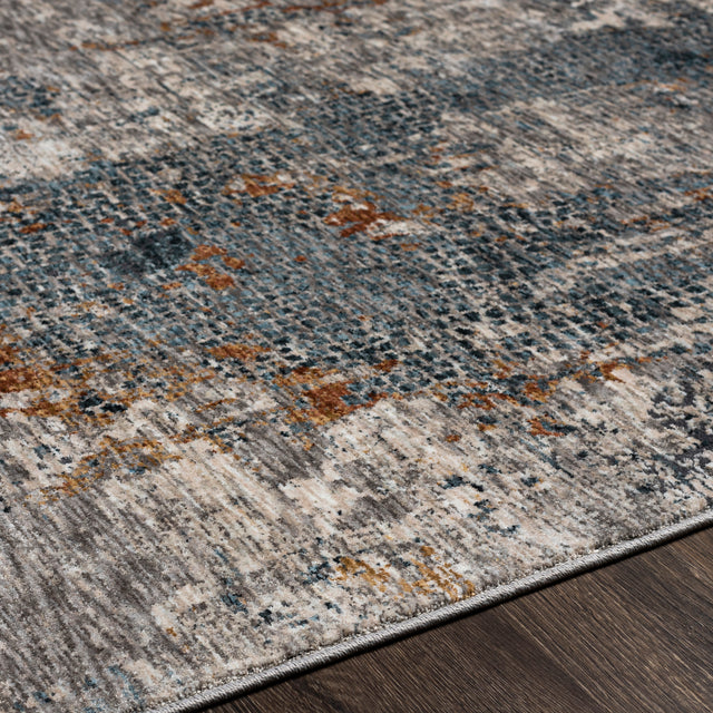 Surya Cardiff Cdf-2305 Medium Gray, Denim, Tan, Sky Blue Rugs.