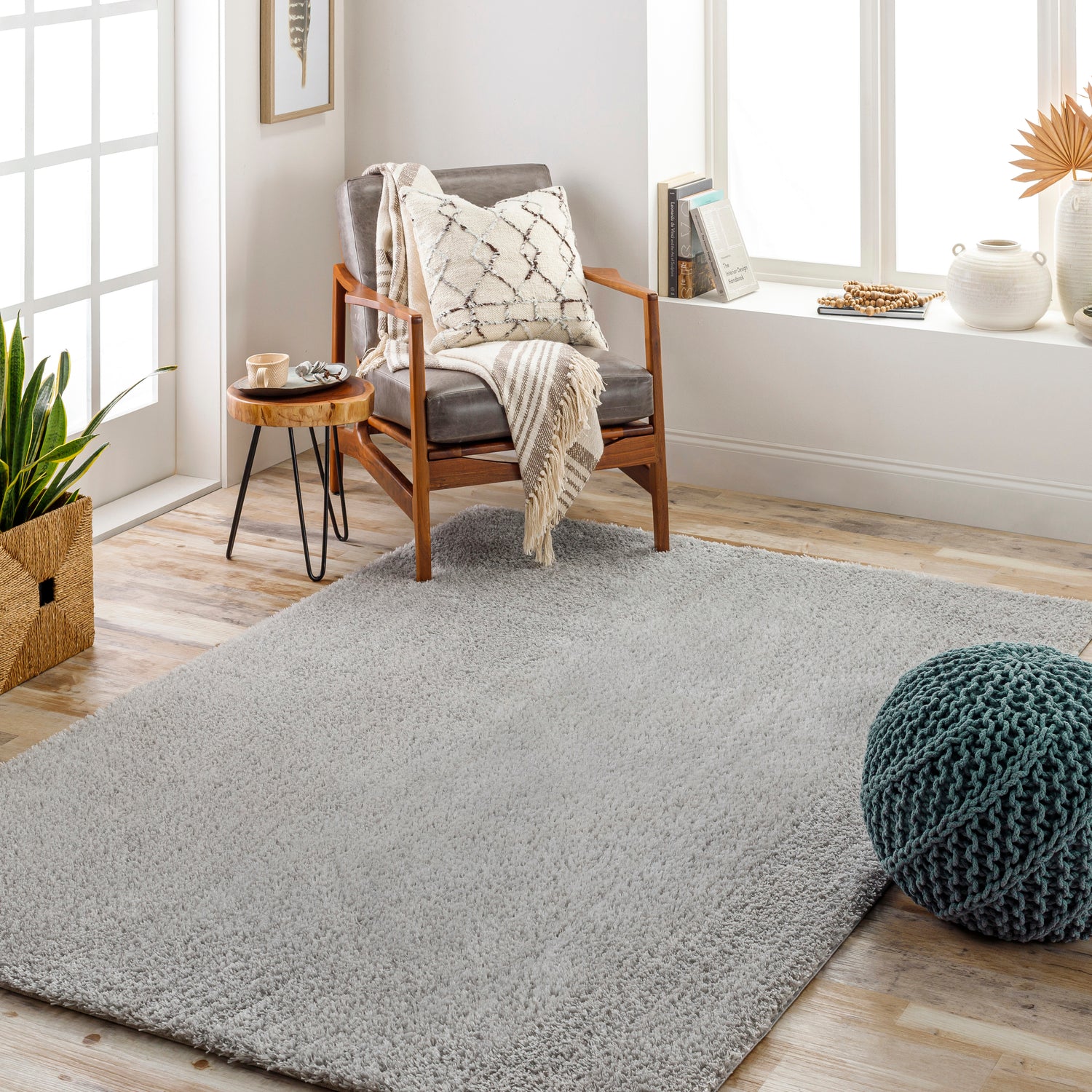 Surya Cloudy Shag Cdg-2303 Grey Rug.