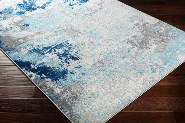 Surya Chester Che-2346 Dark Blue, Aqua, White, Medium Gray Rugs.