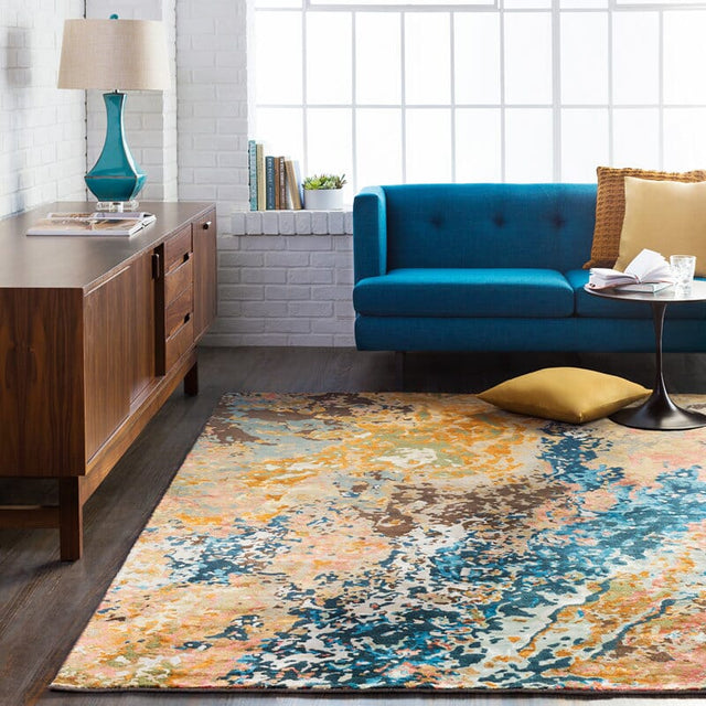 Surya Chemistry Chm-2002 Navy / Coral / Teal / Tan / Gray Rugs.