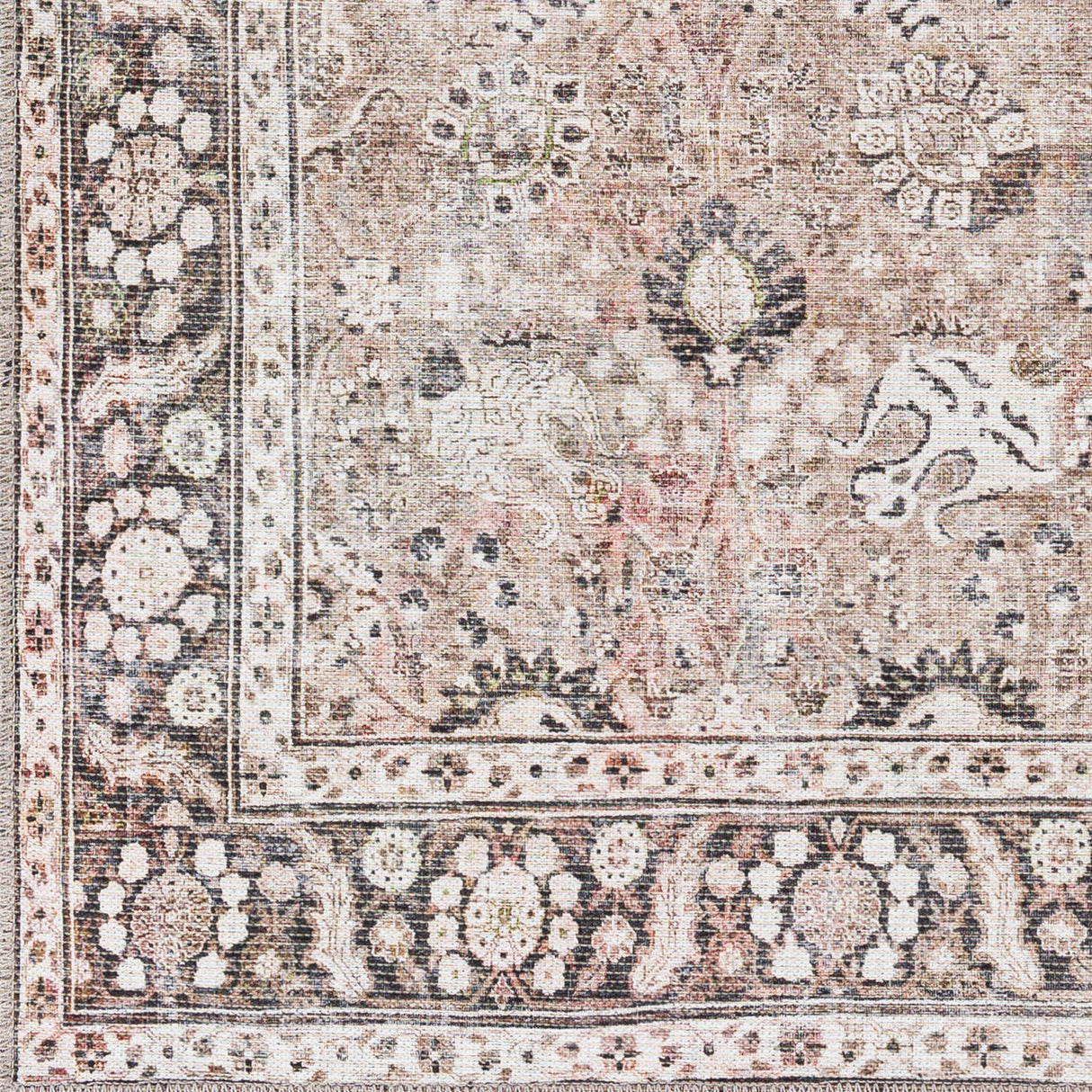 Surya Colin Cln-2300 Charcoal, Black, Tan, Medium Brown Rugs.