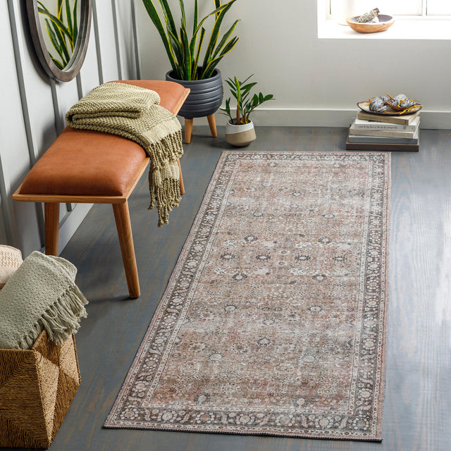 Surya Colin Cln-2300 Charcoal, Black, Tan, Medium Brown Rugs.