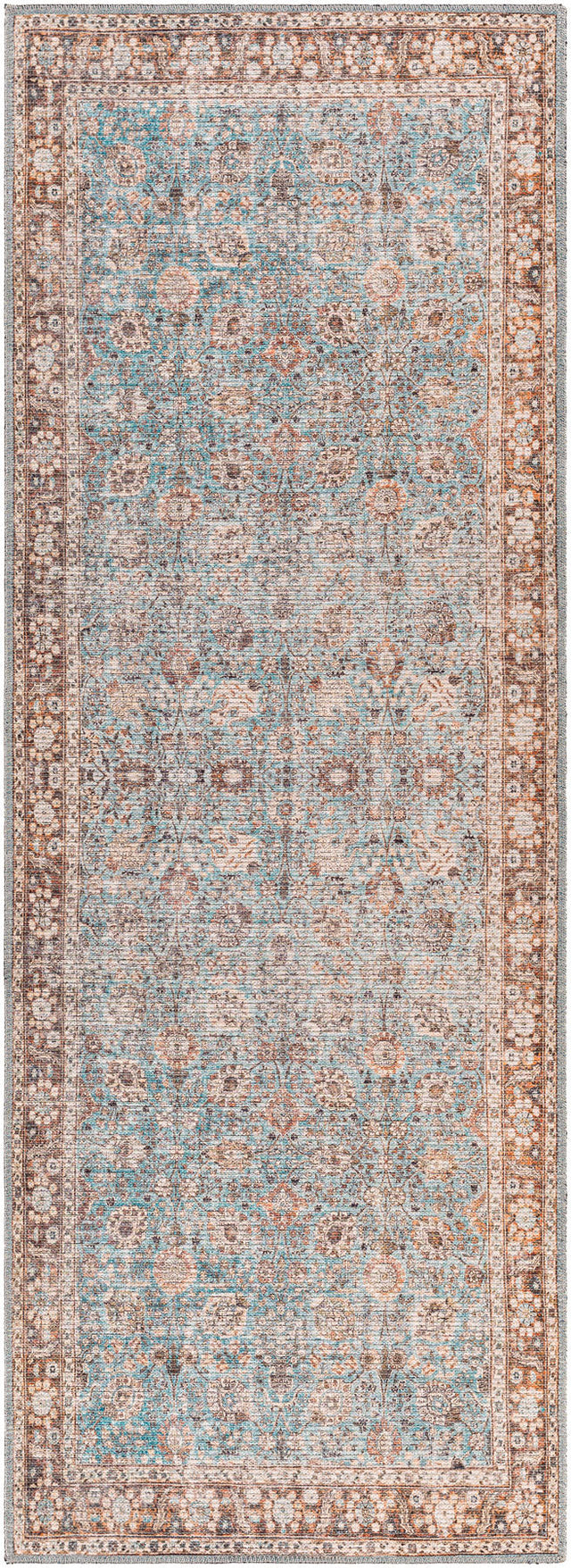 Surya Colin Cln-2310 Light Blue, Tan, Orange, Brown Rugs.