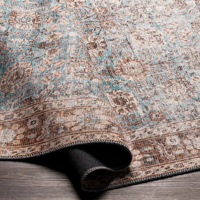 Surya Colin Cln-2310 Light Blue, Tan, Orange, Brown Rugs.