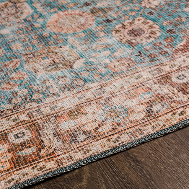 Surya Colin Cln-2310 Light Blue, Tan, Orange, Brown Rugs.