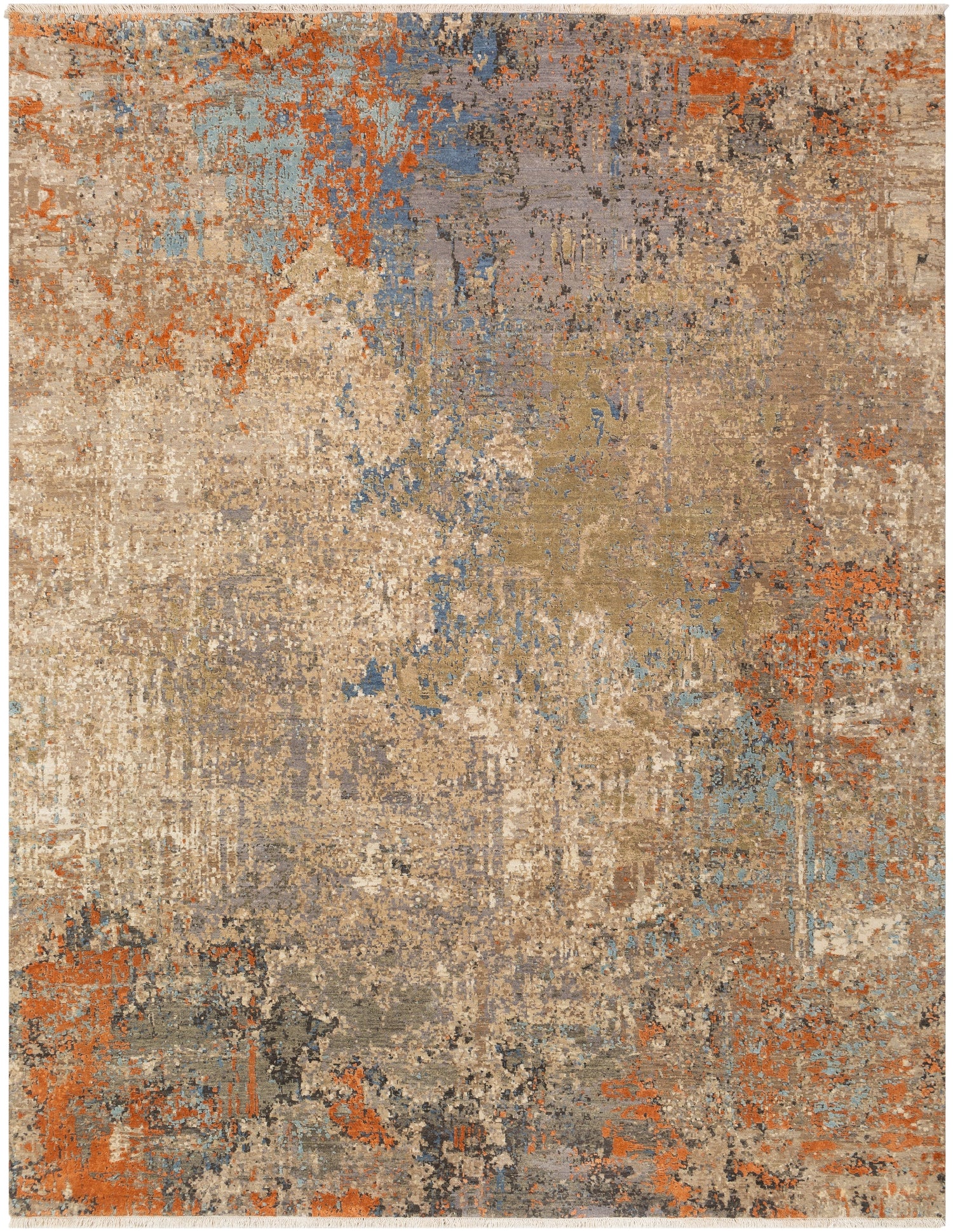 Surya Colaba Coa-2003 Olive, Wheat, Cream, Burnt Orange Rugs.