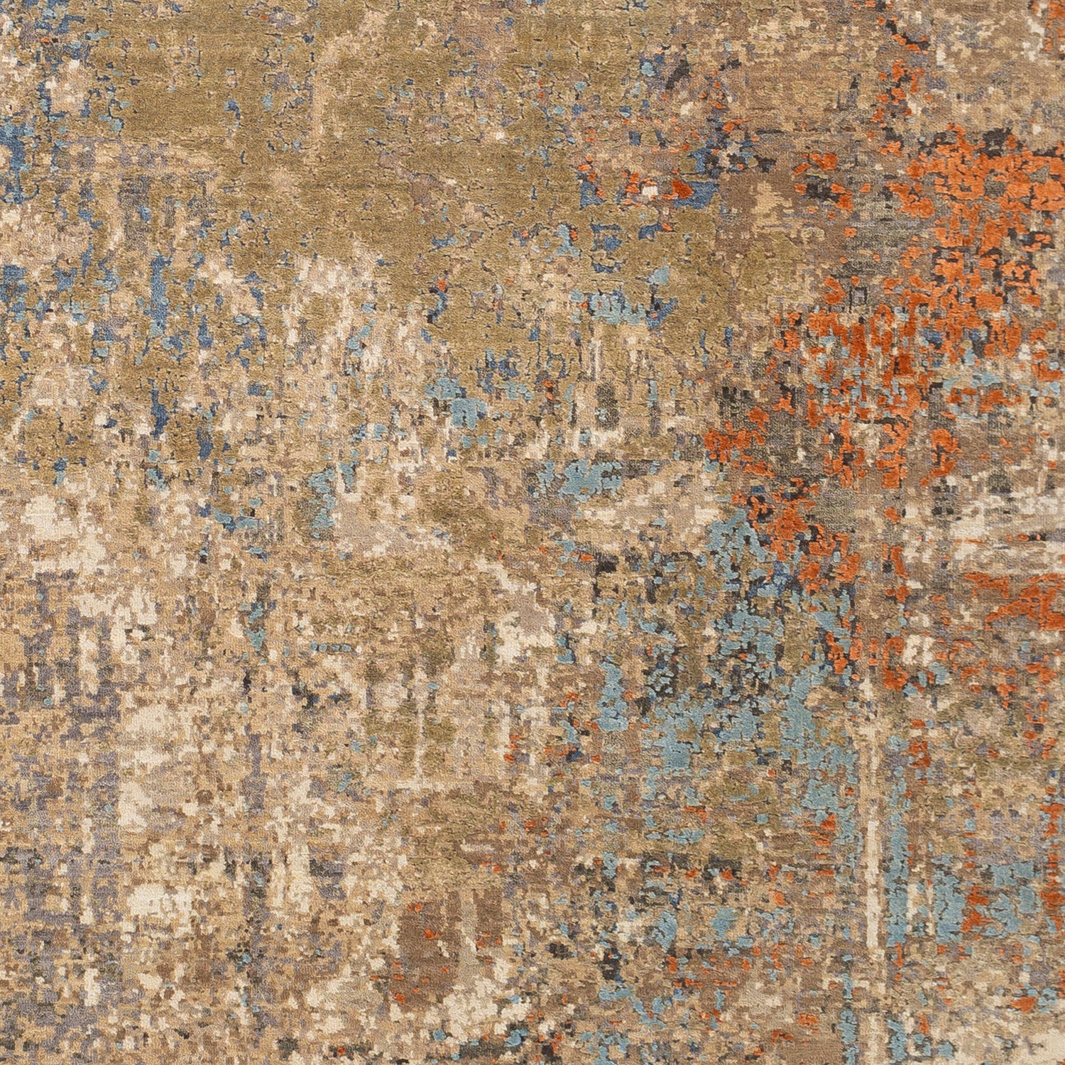 Surya Colaba Coa-2003 Olive, Wheat, Cream, Burnt Orange Rugs.