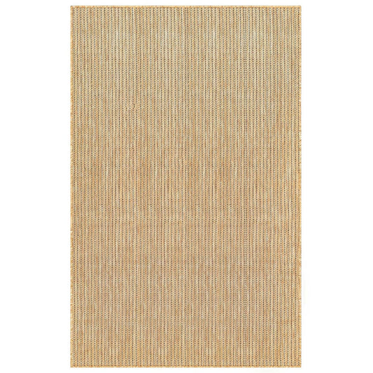 Liora Manne Carmel Texture Stripe 8422/12 Sand Solid Color Area Rug