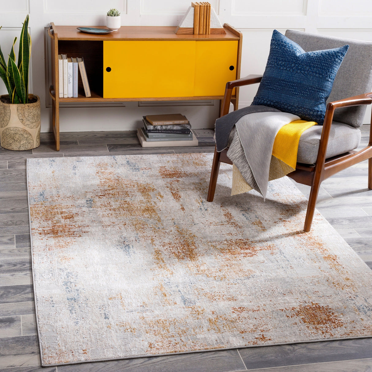Surya Carmel Crl-2302 Aqua, Camel, Clay, Light Gray Rugs.