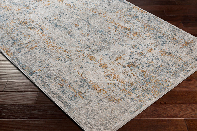Surya Carmel Crl-2317 Taupe, Light Gray, Aqua, Mustard Rugs.