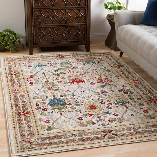 Surya Crafty Crt-2311 Dark Red, White, Khaki, Camel Rugs.