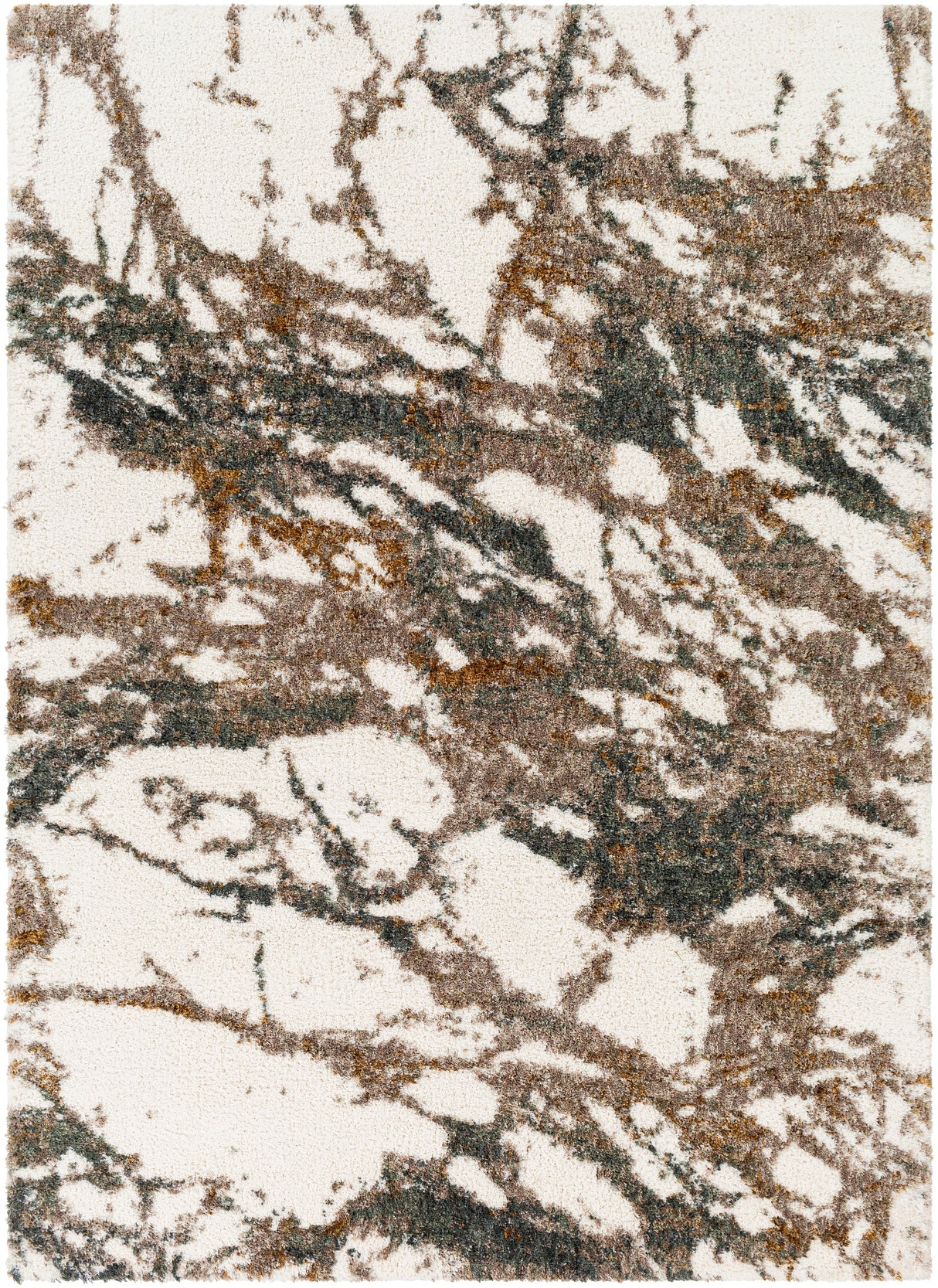 Surya Celestial Shag Csg-2303 Cream, Taupe, Medium Gray, Dark Green Rugs.