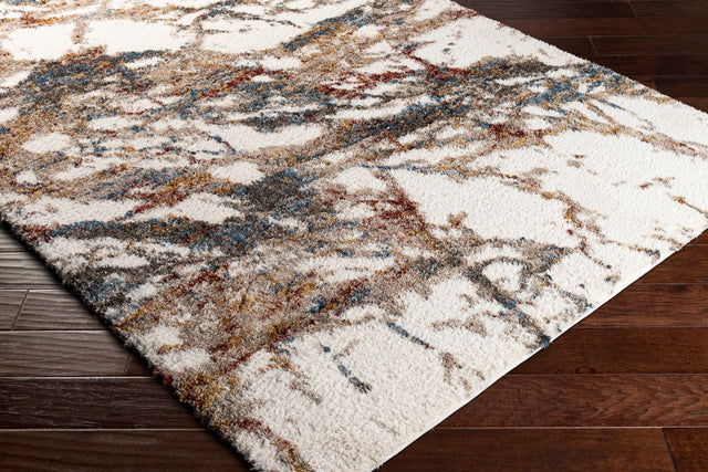 Surya Celestial Shag Csg-2304 Cream, Taupe, Navy, Denim Rugs.