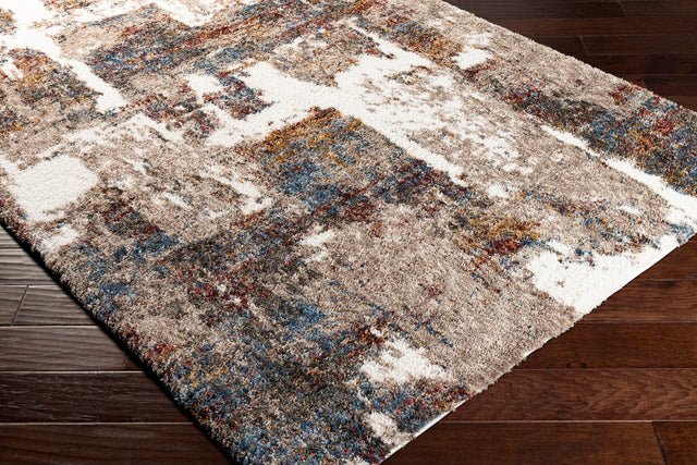 Surya Celestial Shag Csg-2305 Taupe, Medium Gray, Navy, Denim Rugs.