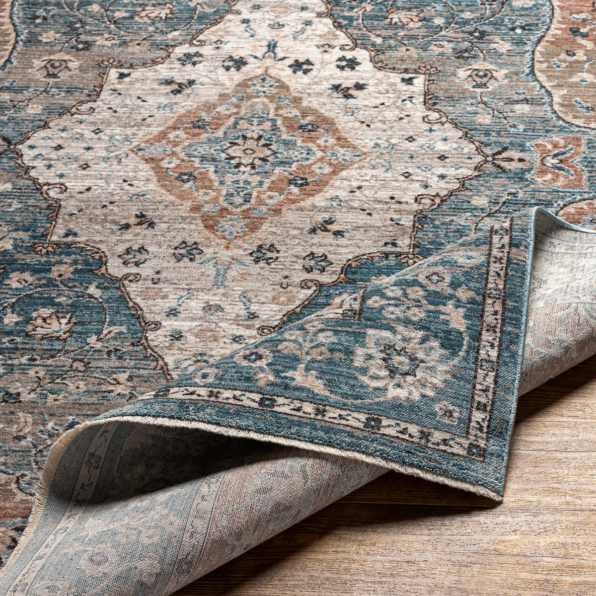 Surya Carlisle Csi-2304 Dark Blue, Pale Blue Rug.