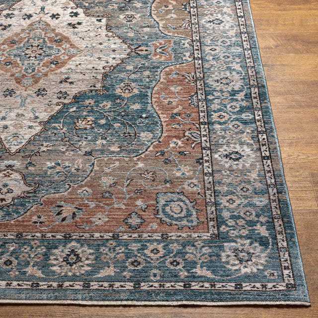 Surya Carlisle Csi-2304 Dark Blue, Pale Blue Rug.