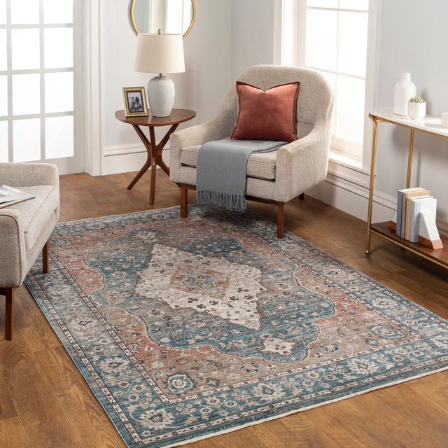 Surya Carlisle Csi-2304 Dark Blue, Pale Blue Rug.