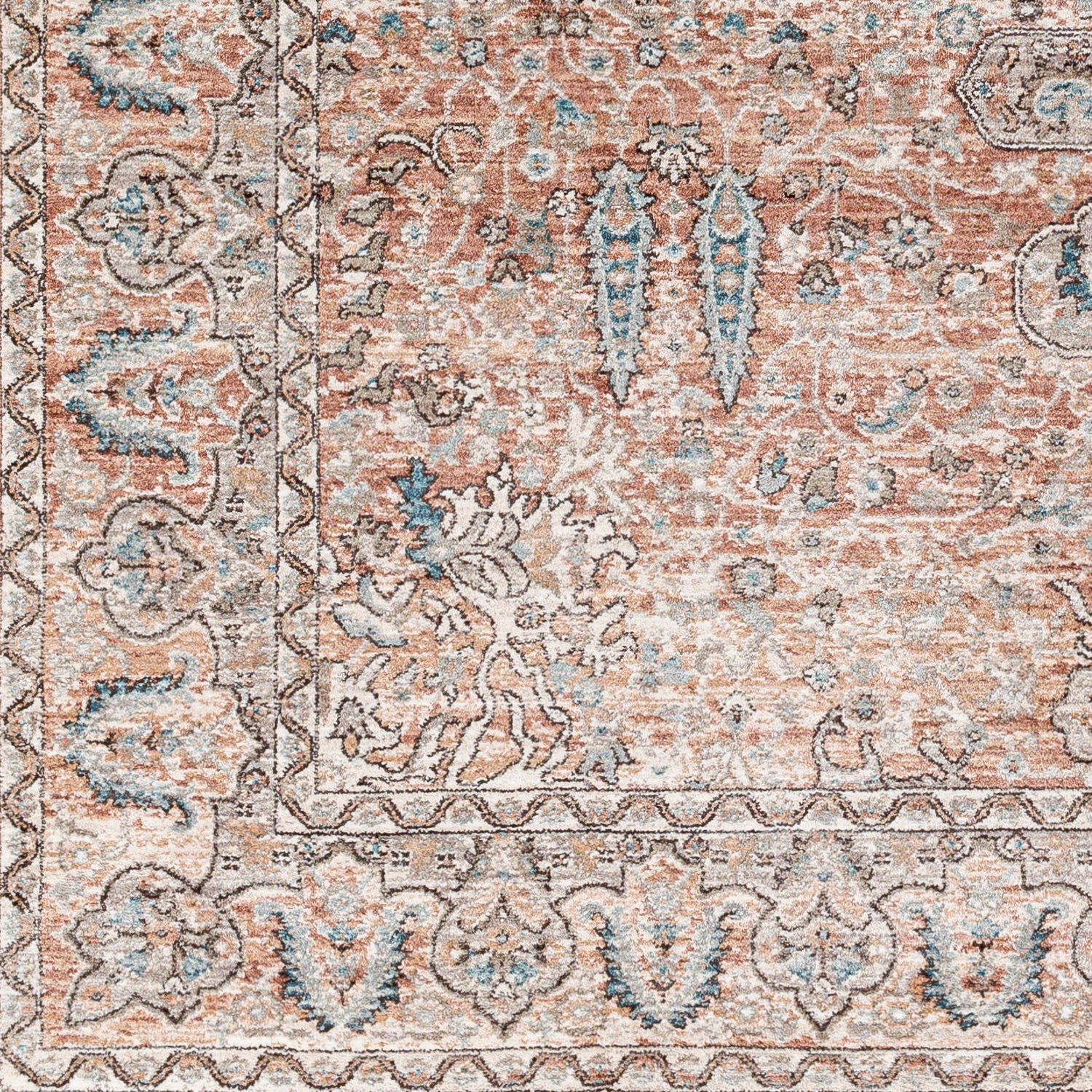Surya Carlisle Csi-2305 Dusty Pink, Medium Brown Rug.