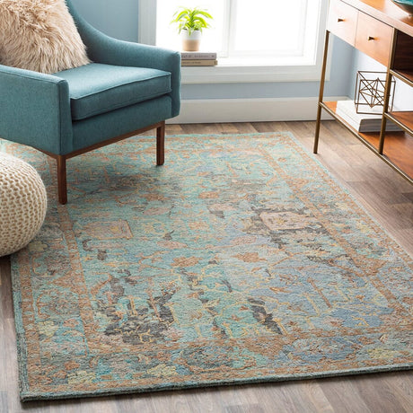 Surya Classic Nouveau Csn-1002 Aqua, Taupe, Grass Green, Khaki Rugs.