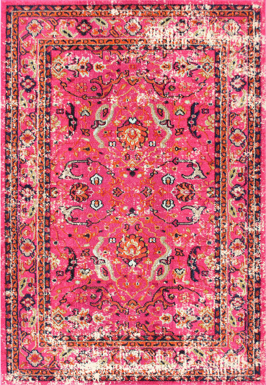 Nuloom Distressed Floral Anabel Ndi2247A Pink Area Rug